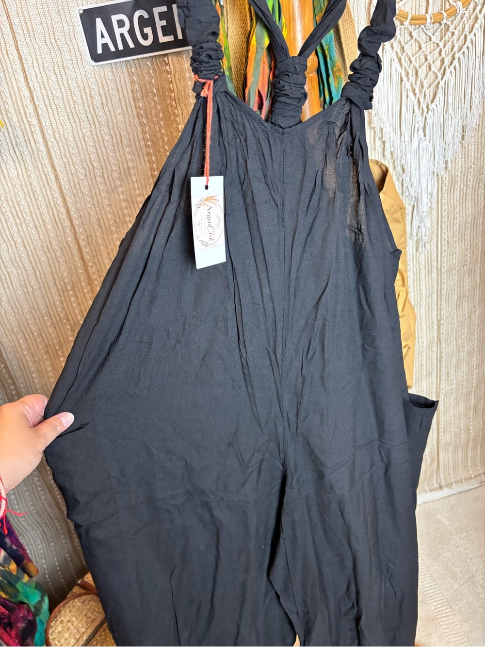 Womens Black One-Piece Romper